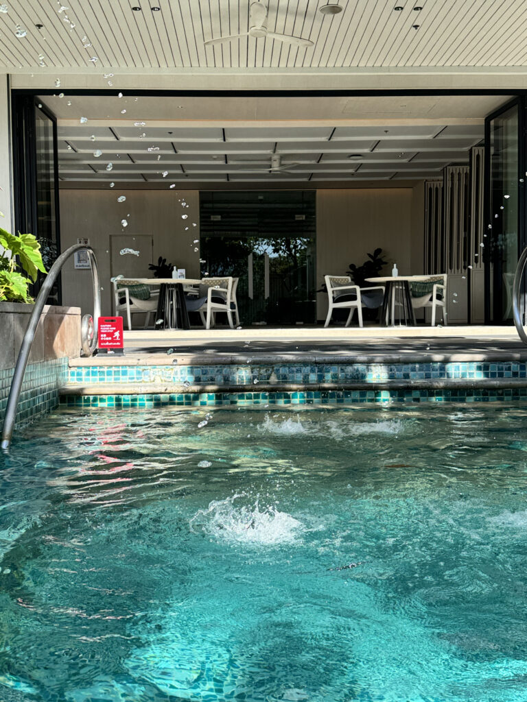 Outdoor pool and bar